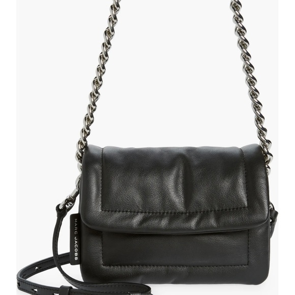 Marc Jacobs Handbags - MARC JACOBS 🍒FULL SIZED PILLOW BAG BLACK LUSH LEATHER SILVER HARDWARE